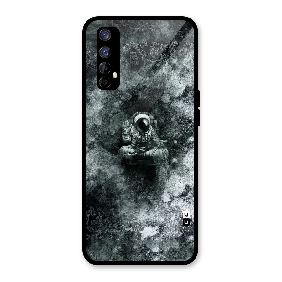 Meditating Spaceman Glass Back Case for Realme 7