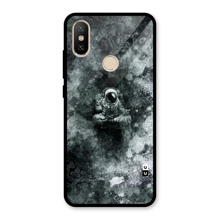 Meditating Spaceman Glass Back Case for Redmi A2