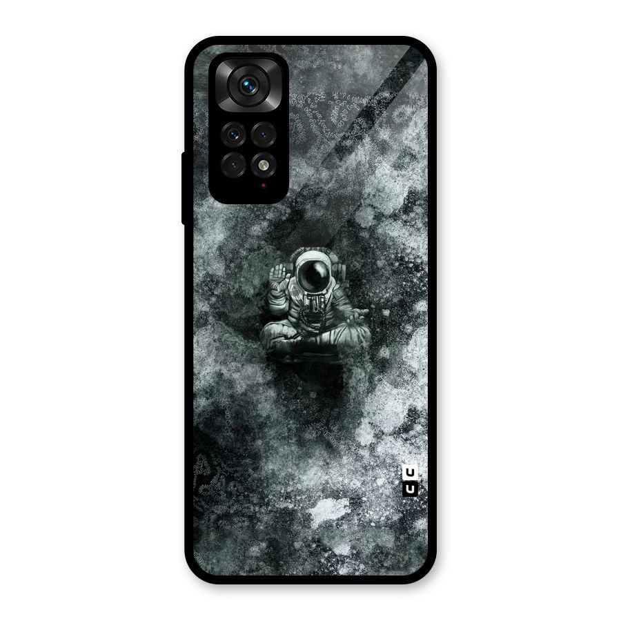 Meditating Spaceman Glass Back Case for Redmi Note 11S