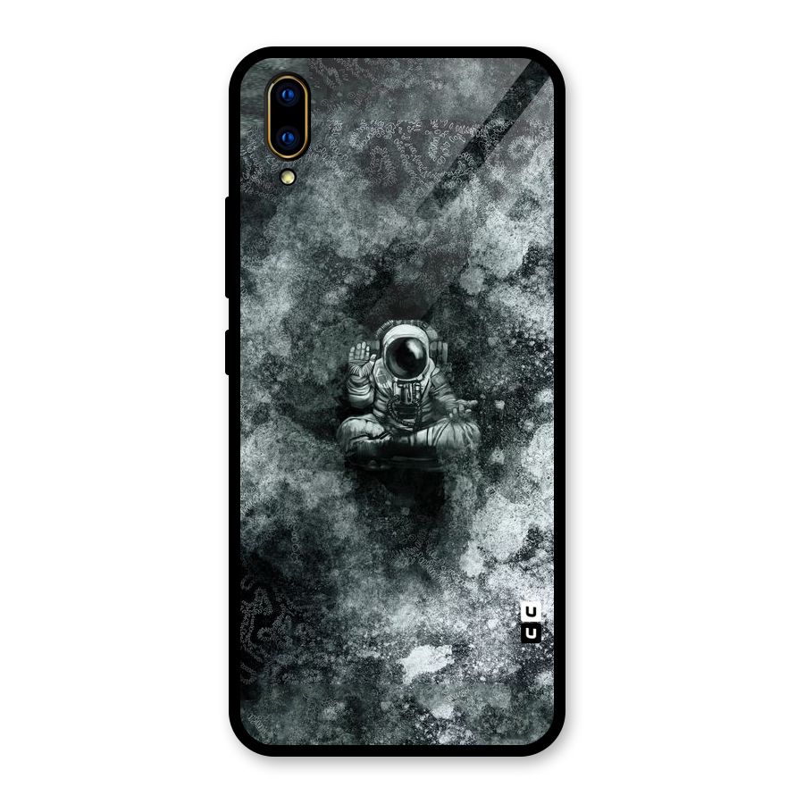 Meditating Spaceman Glass Back Case for Vivo V11 Pro