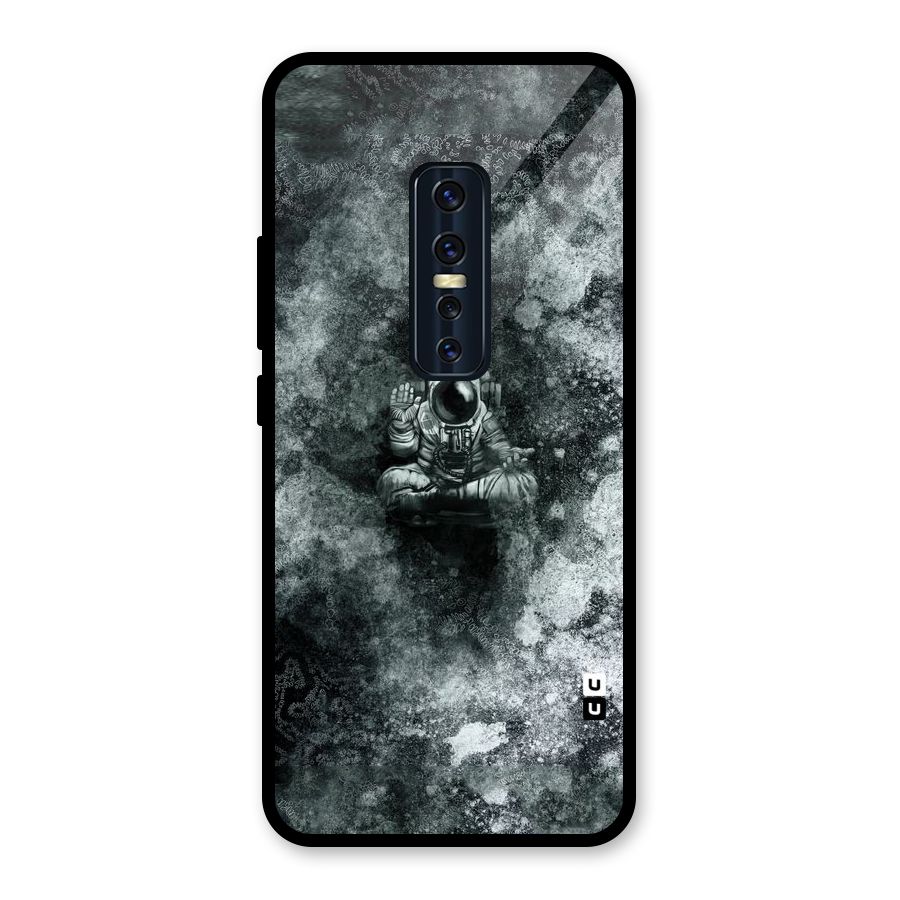 Meditating Spaceman Glass Back Case for Vivo V17 Pro