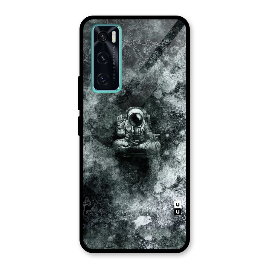 Meditating Spaceman Glass Back Case for Vivo V20 SE