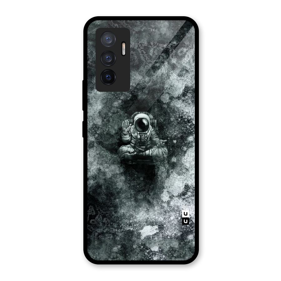 Meditating Spaceman Glass Back Case for Vivo V23e