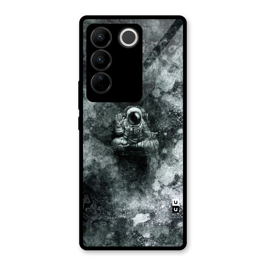 Meditating Spaceman Glass Back Case for Vivo V27
