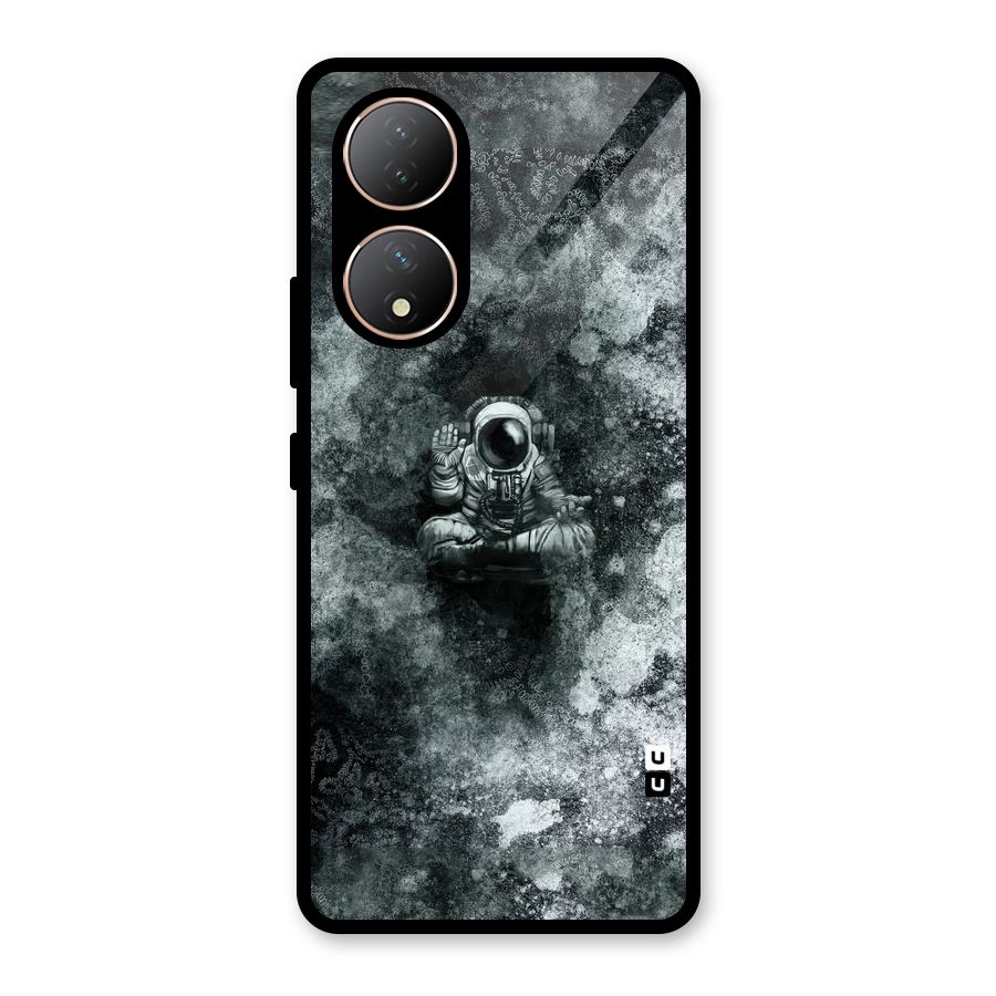 Meditating Spaceman Glass Back Case for Vivo Y100A
