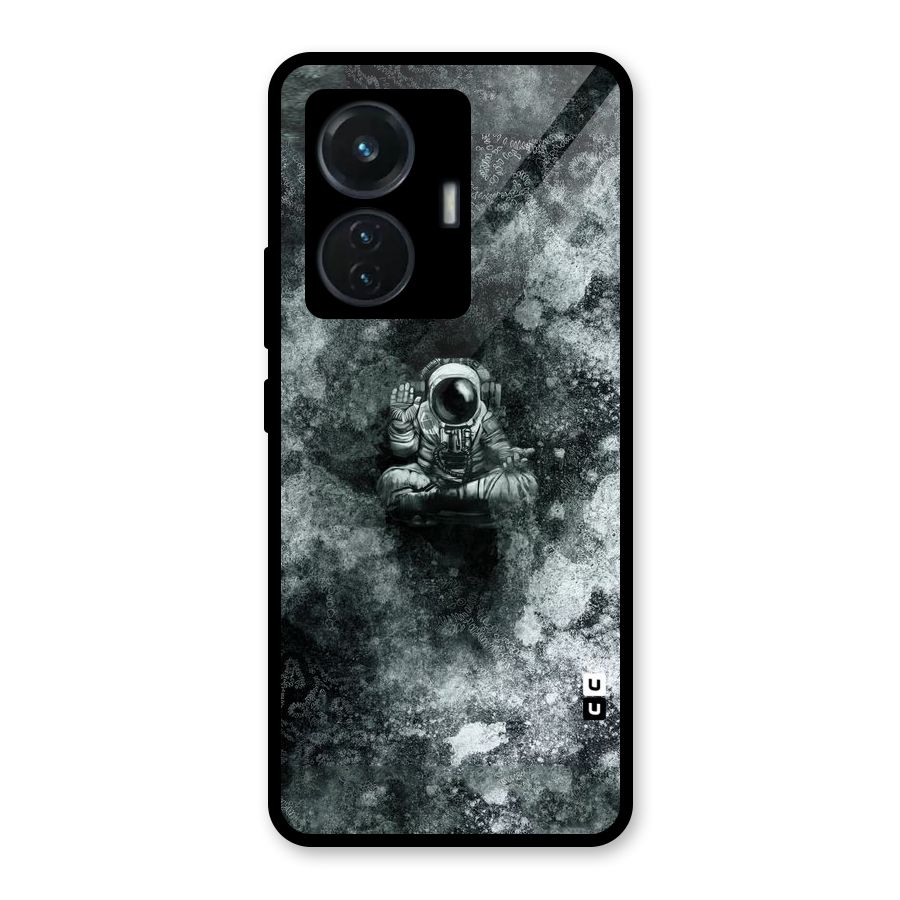Meditating Spaceman Glass Back Case for iQOO Z6 44W