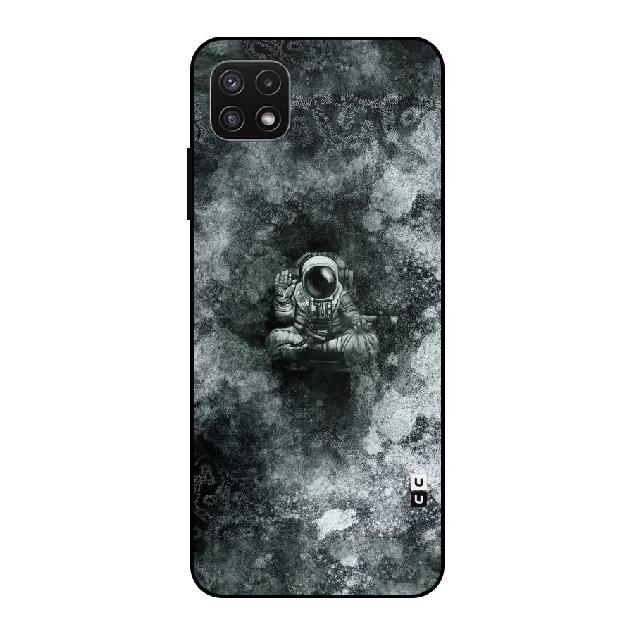 Meditating Spaceman Metal Back Case for Galaxy A22 5G