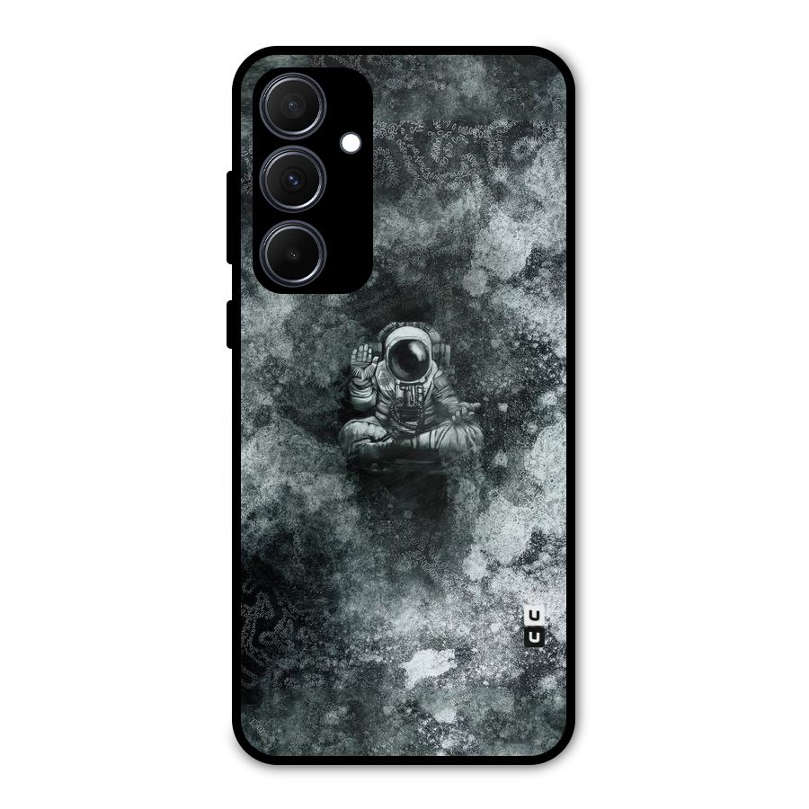 Meditating Spaceman Metal Back Case for Galaxy A35