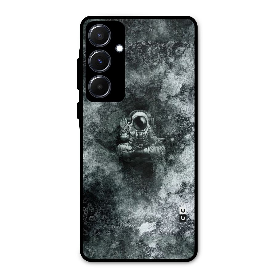 Meditating Spaceman Metal Back Case for Galaxy A55