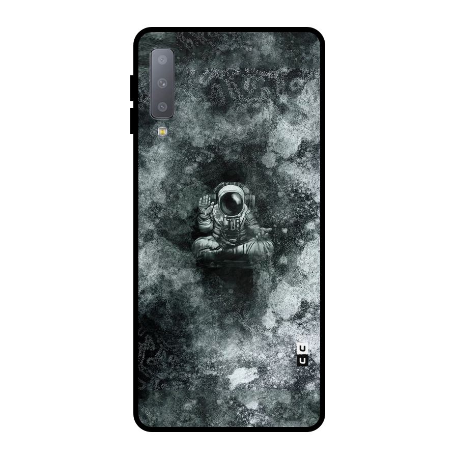 Meditating Spaceman Metal Back Case for Galaxy A7 (2018)