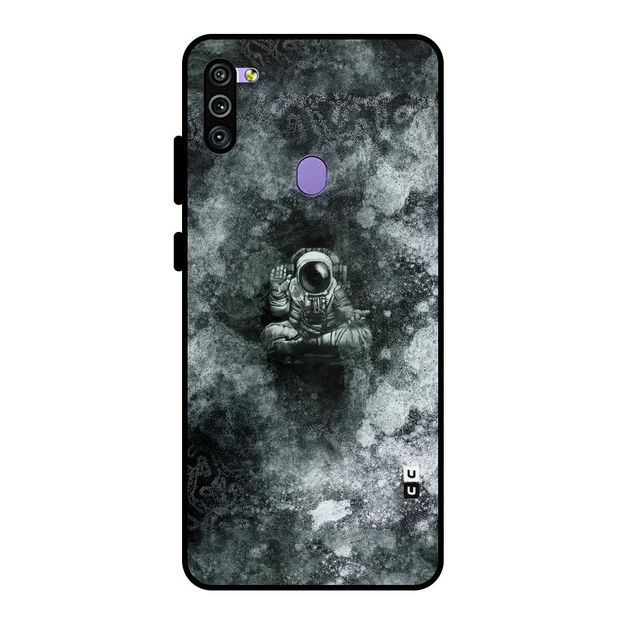 Meditating Spaceman Metal Back Case for Galaxy M11