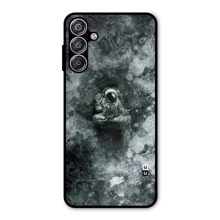 Meditating Spaceman Metal Back Case for Galaxy M15