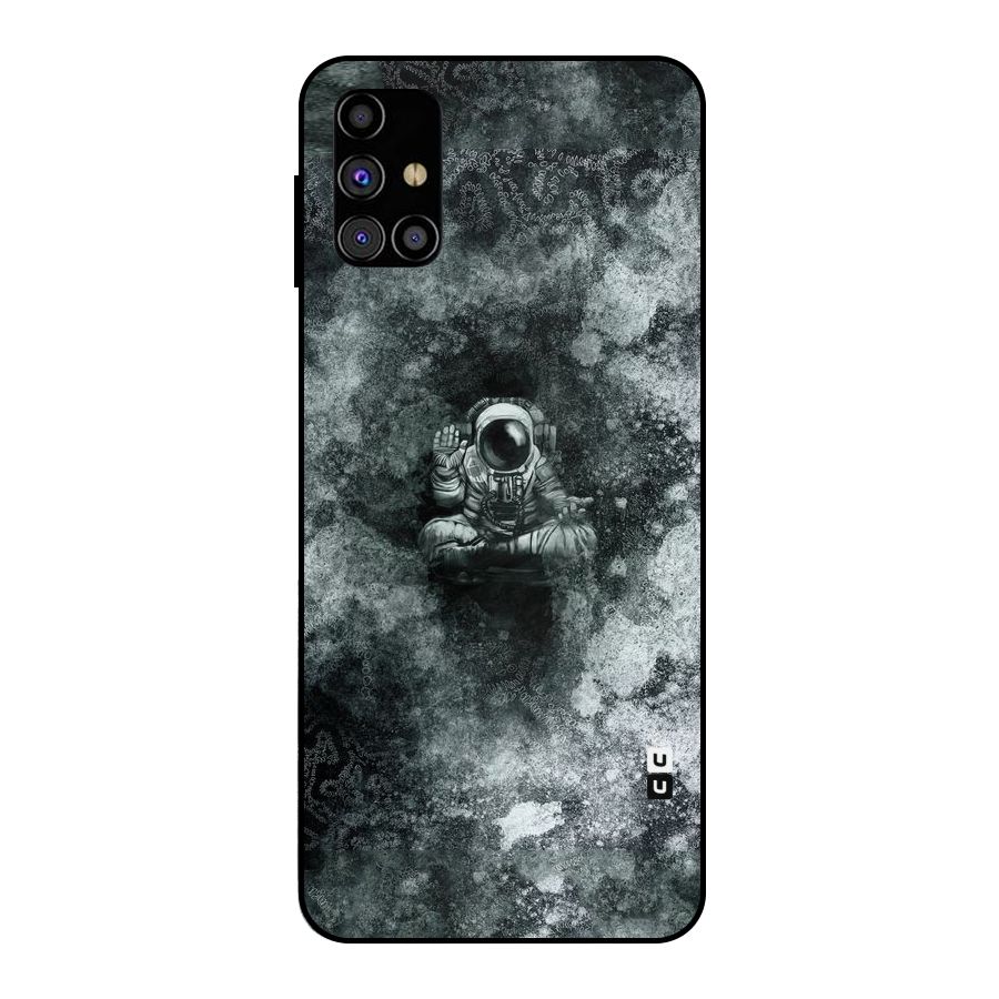 Meditating Spaceman Metal Back Case for Galaxy M31s