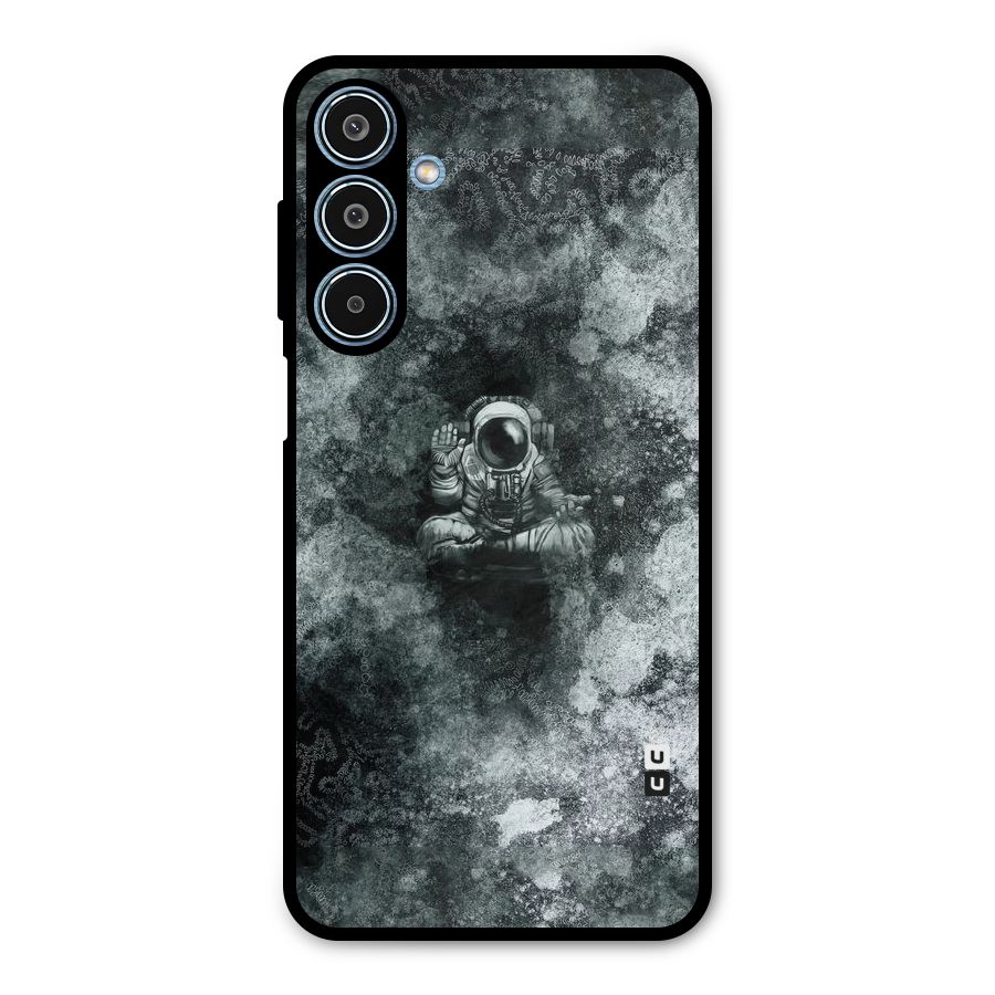 Meditating Spaceman Metal Back Case for Galaxy M35