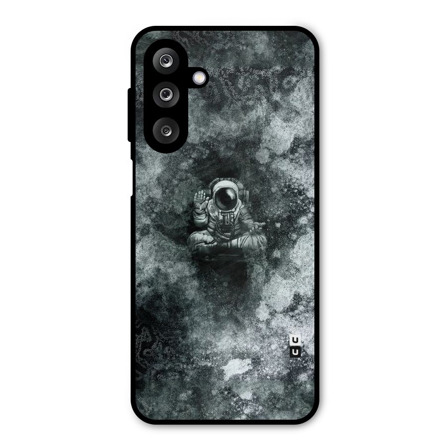 Meditating Spaceman Metal Back Case for Galaxy M36