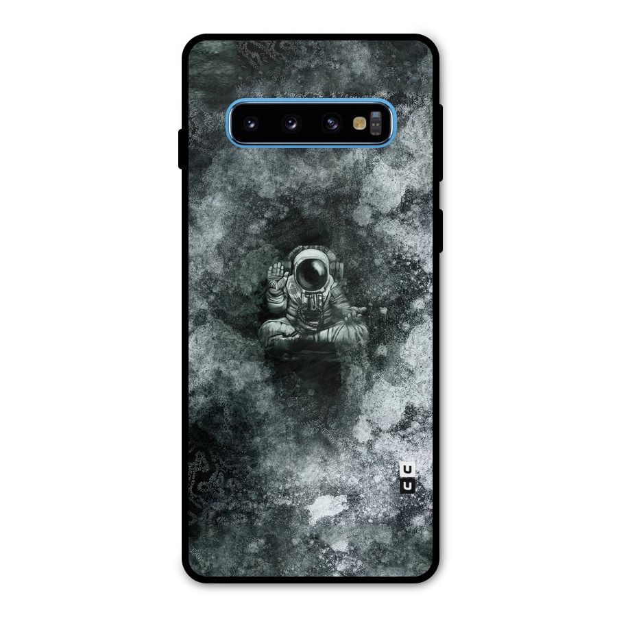 Meditating Spaceman Metal Back Case for Galaxy S10