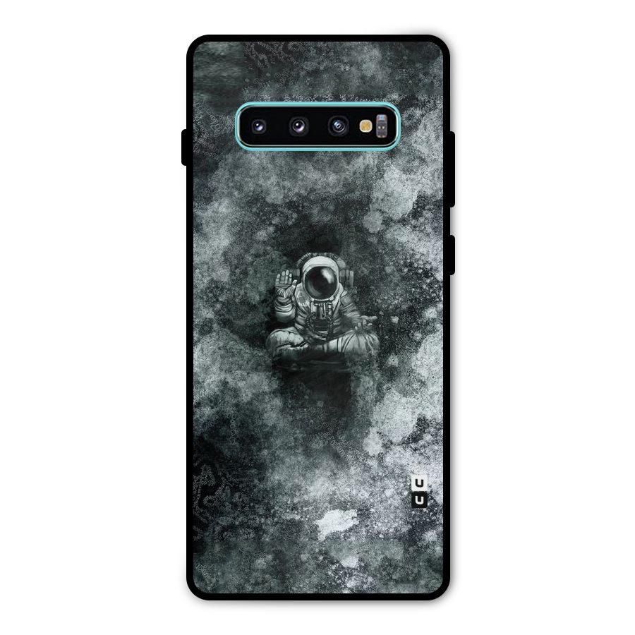 Meditating Spaceman Metal Back Case for Galaxy S10 Plus