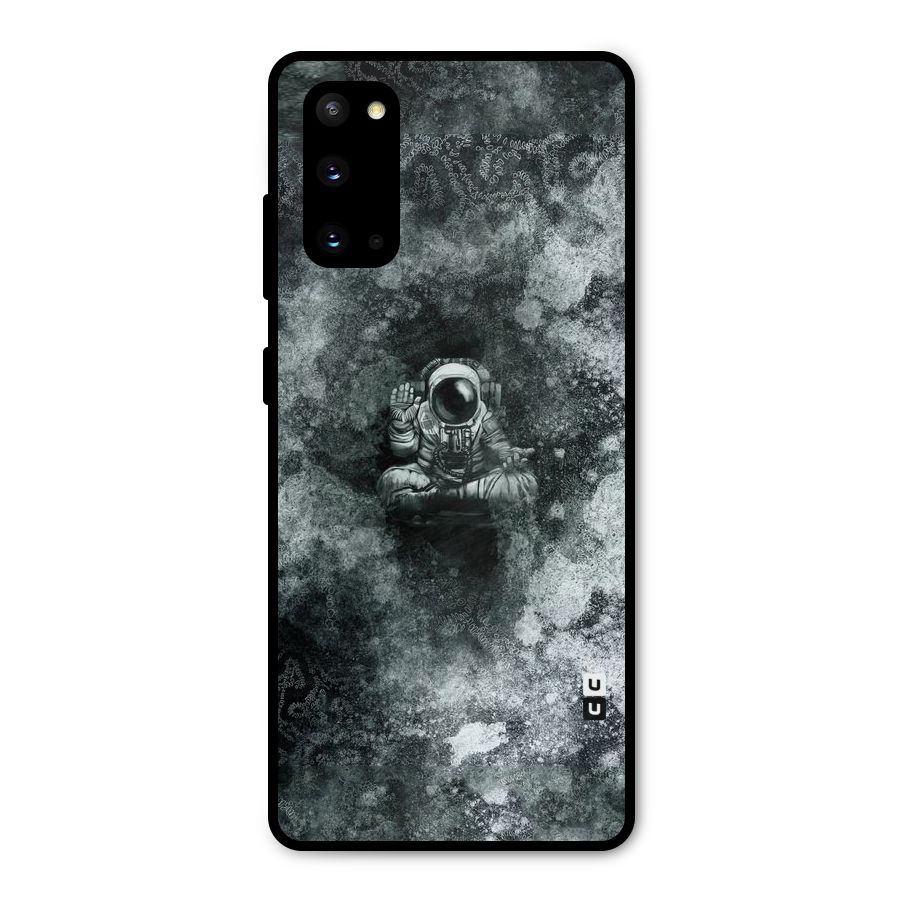 Meditating Spaceman Metal Back Case for Galaxy S20