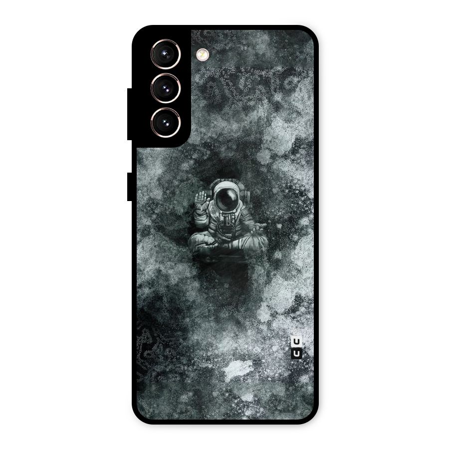 Meditating Spaceman Metal Back Case for Galaxy S21 5G