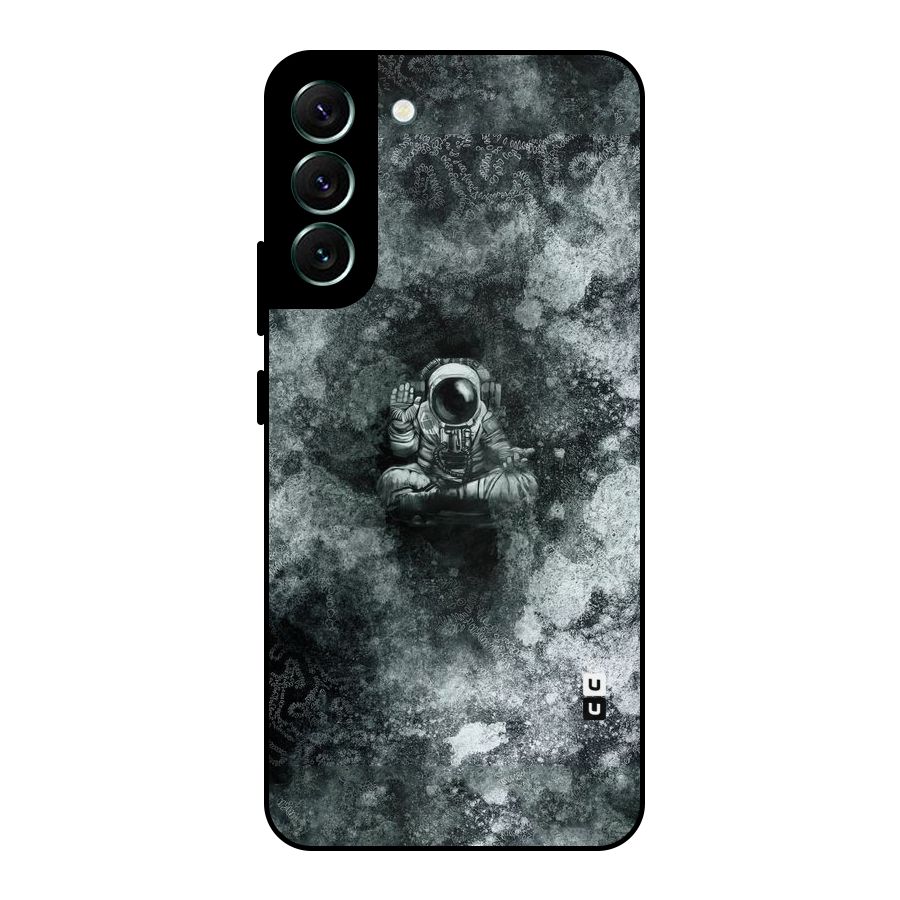 Meditating Spaceman Metal Back Case for Galaxy S22 Plus 5G