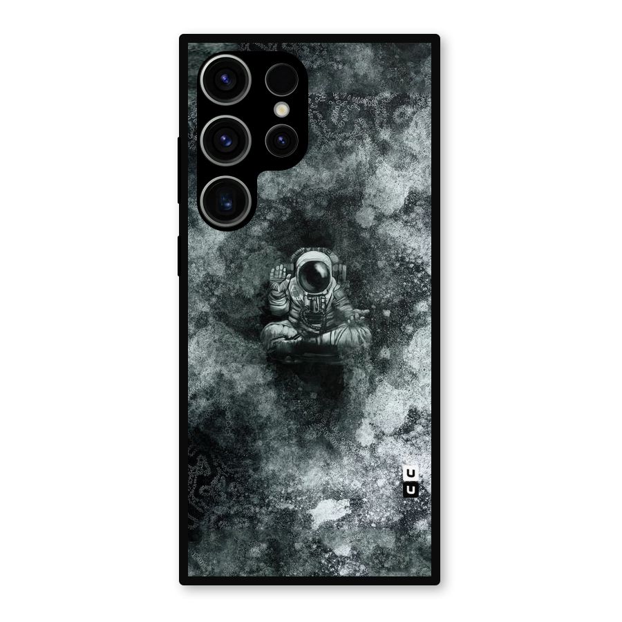Meditating Spaceman Metal Back Case for Galaxy S23 Ultra
