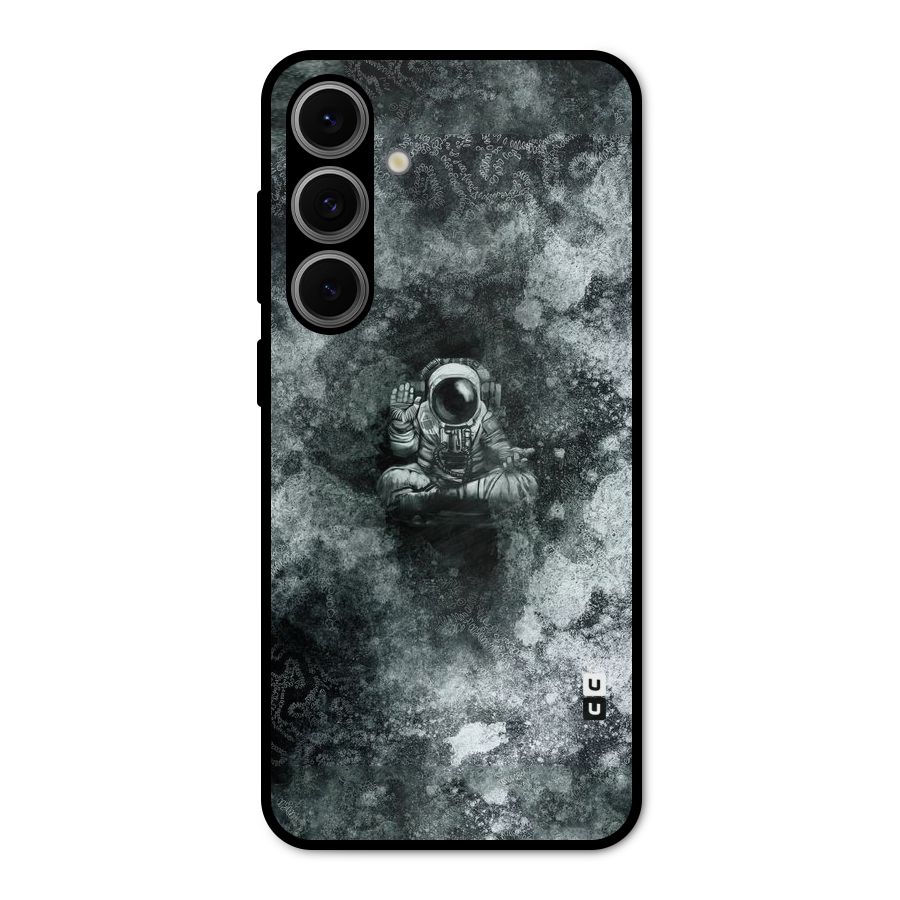 Meditating Spaceman Metal Back Case for Galaxy S24 FE