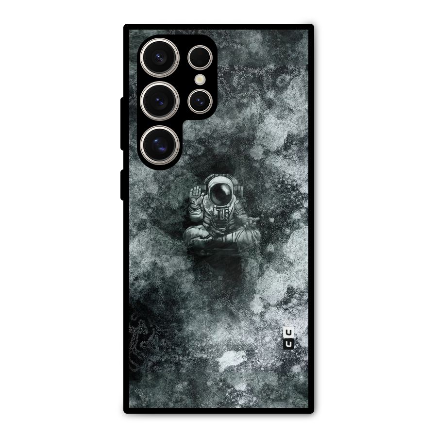 Meditating Spaceman Metal Back Case for Galaxy S24 Ultra