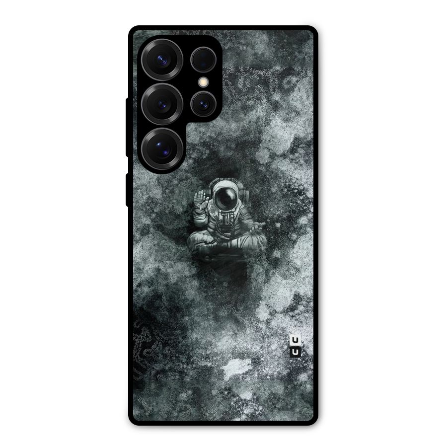 Meditating Spaceman Metal Back Case for Galaxy S25 Ultra