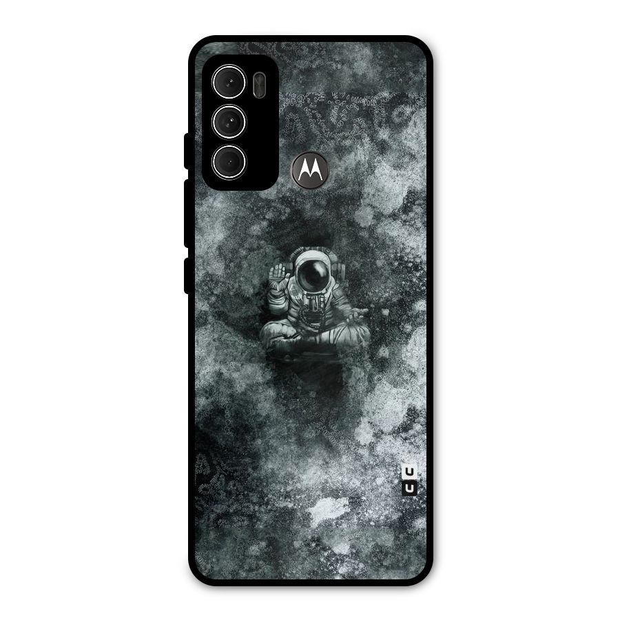 Meditating Spaceman Metal Back Case for Moto G60