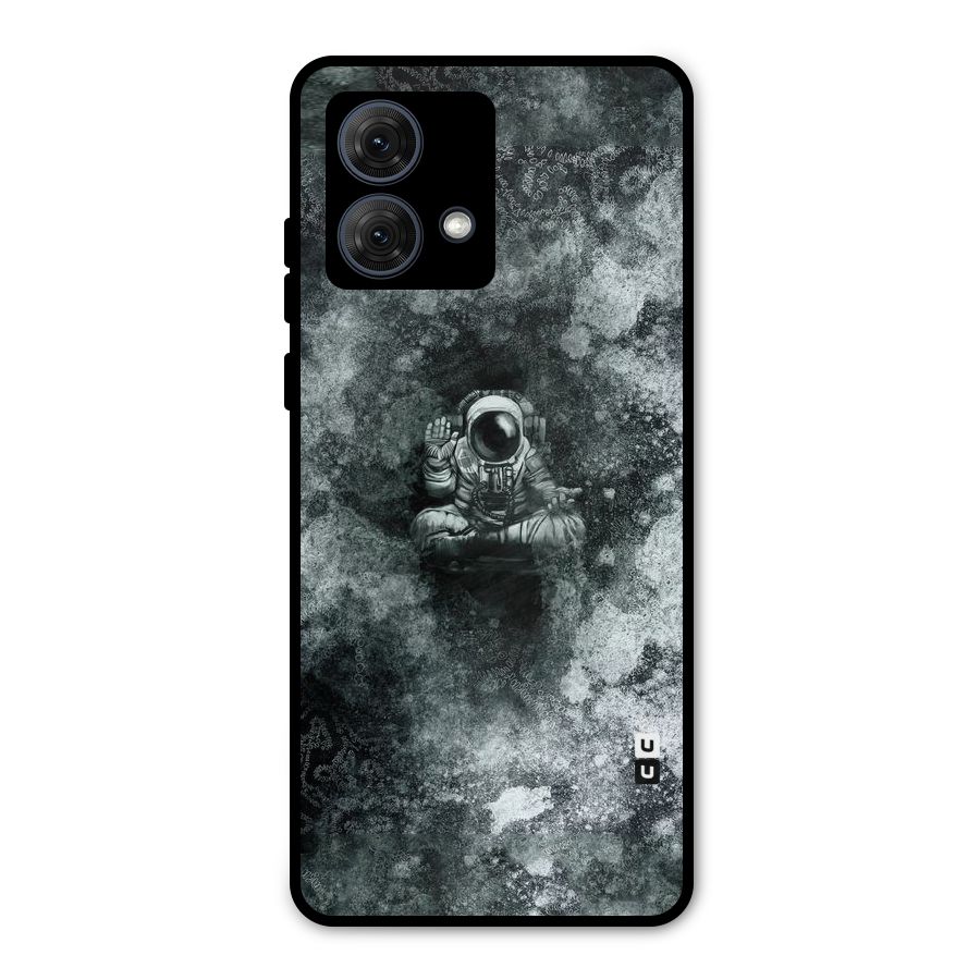 Meditating Spaceman Metal Back Case for Moto G84