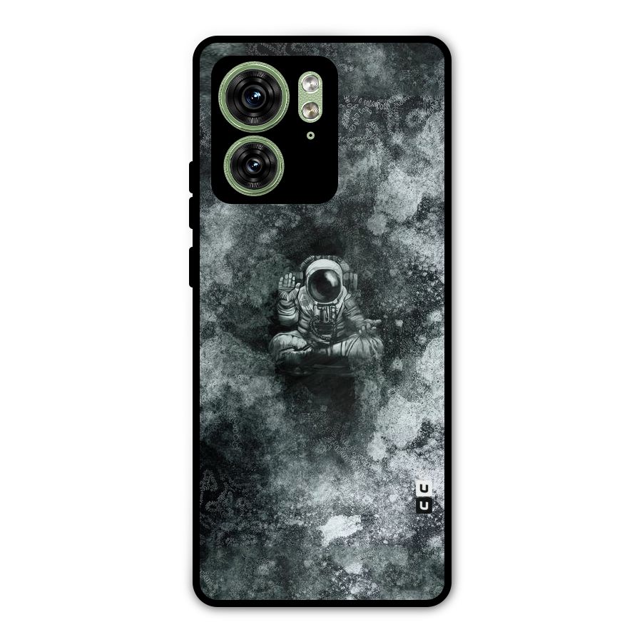 Meditating Spaceman Metal Back Case for Motorola Edge 40 5G