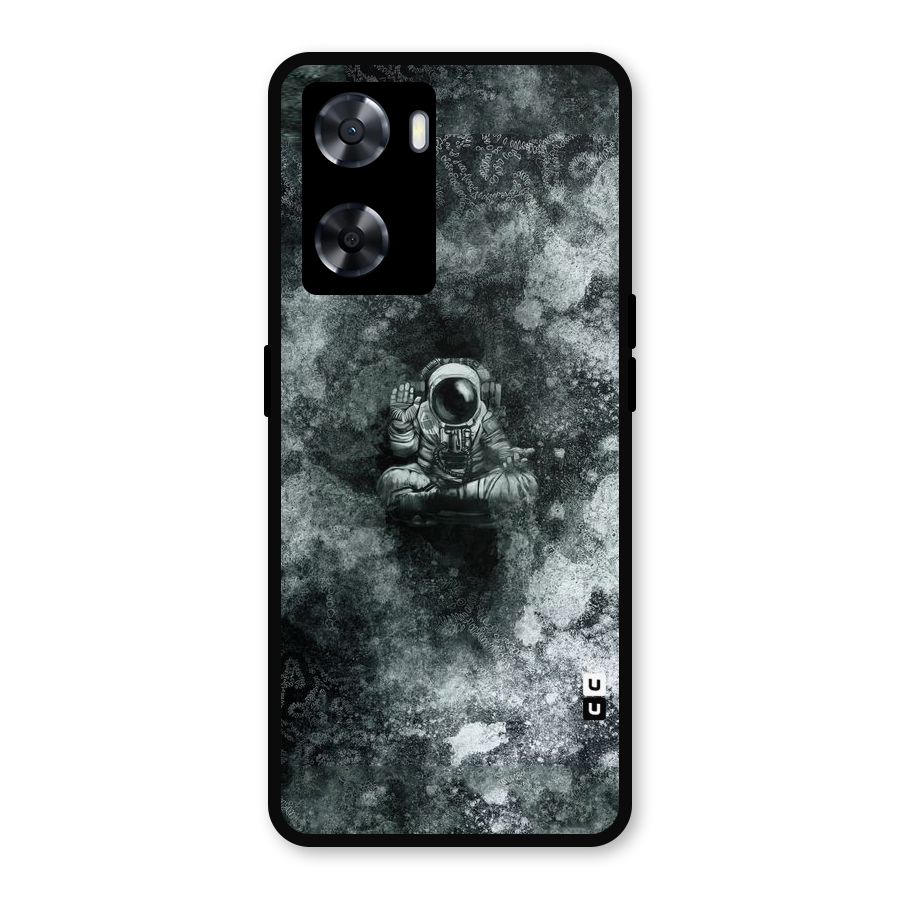 Meditating Spaceman Metal Back Case for Oppo A77s
