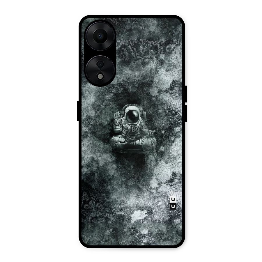 Meditating Spaceman Metal Back Case for Oppo A78 5G