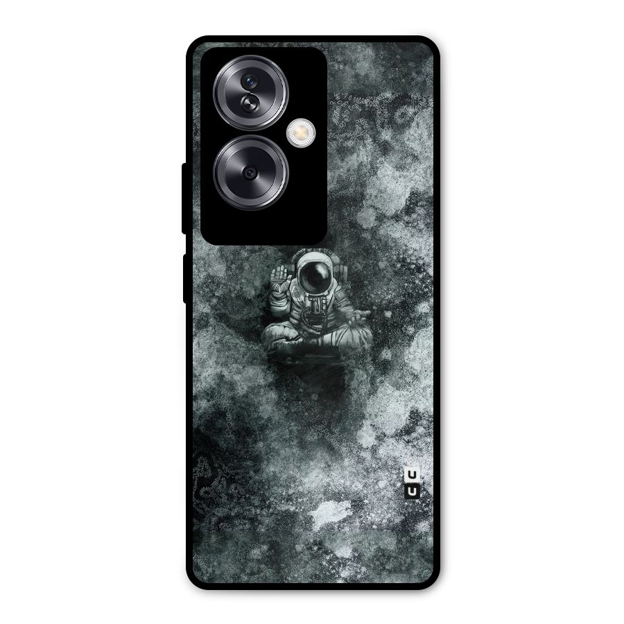 Meditating Spaceman Metal Back Case for Oppo A79 5G