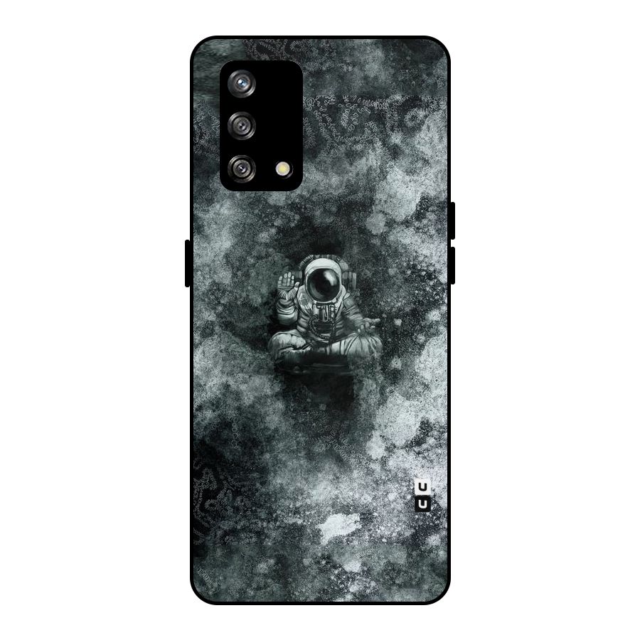 Meditating Spaceman Metal Back Case for Oppo F19