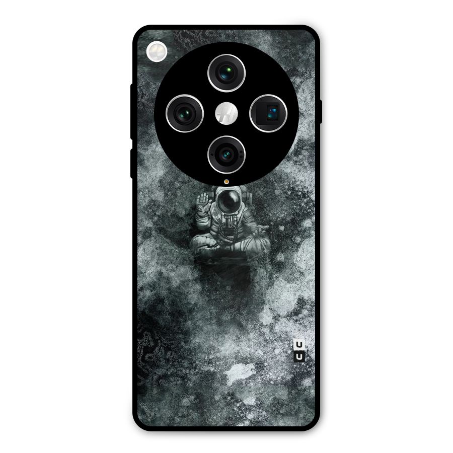 Meditating Spaceman Metal Back Case for Oppo Find X8 Pro