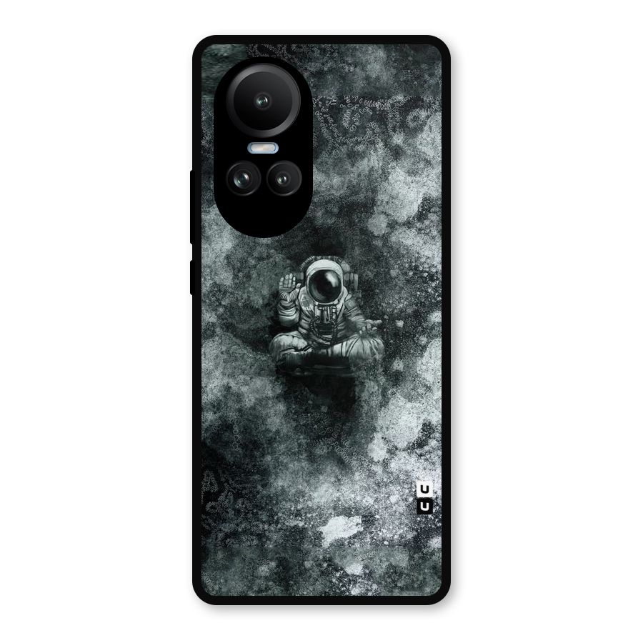 Meditating Spaceman Metal Back Case for Oppo Reno10 Pro
