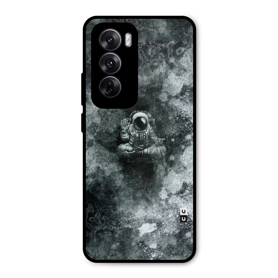 Meditating Spaceman Metal Back Case for Oppo Reno12