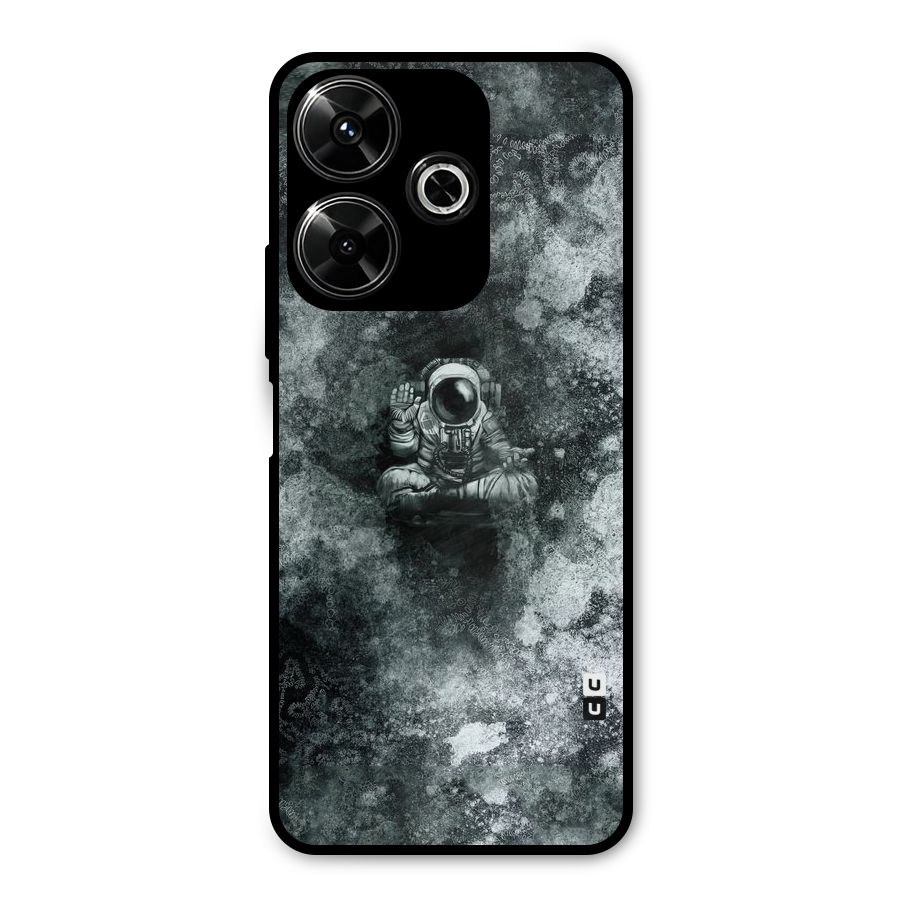 Meditating Spaceman Metal Back Case for Poco M6 Plus