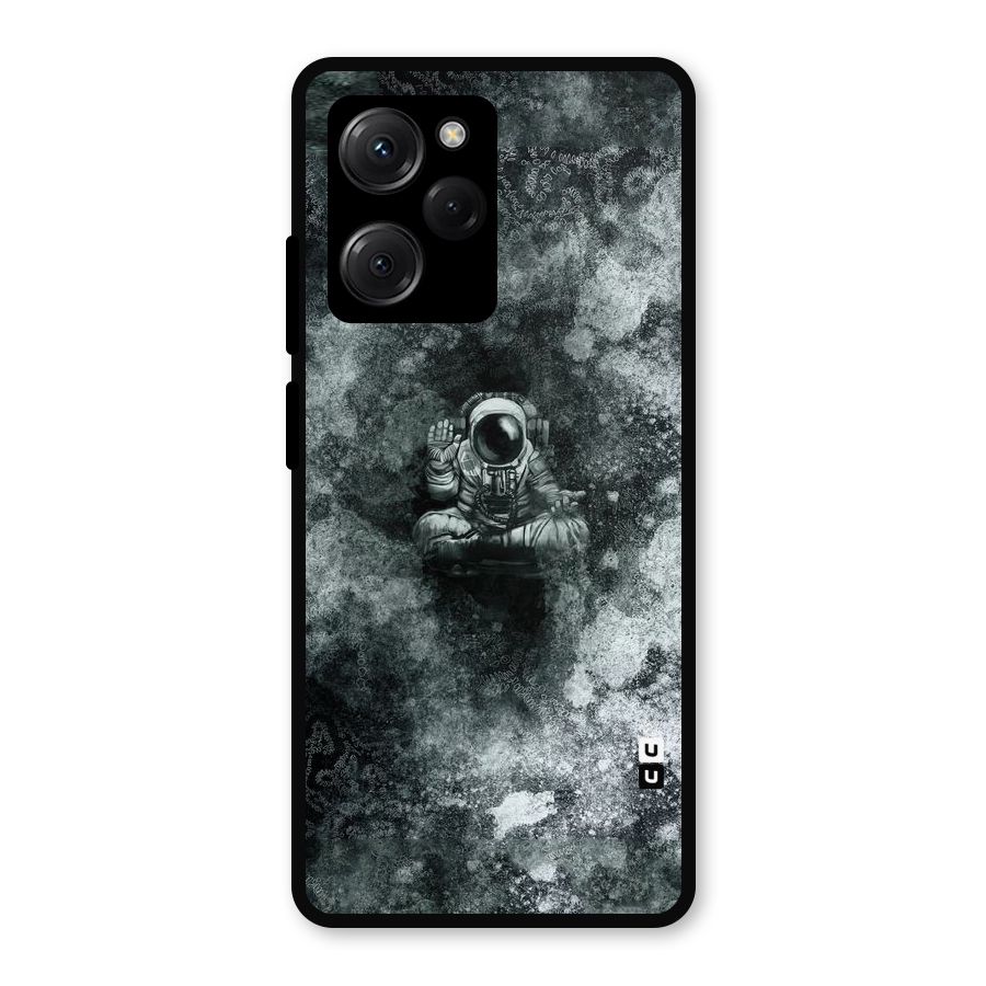 Meditating Spaceman Metal Back Case for Poco X5 Pro