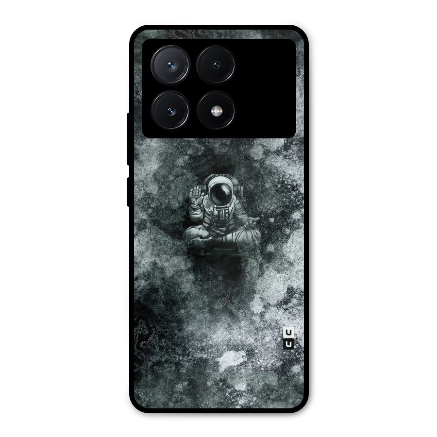 Meditating Spaceman Metal Back Case for Poco X6 Pro