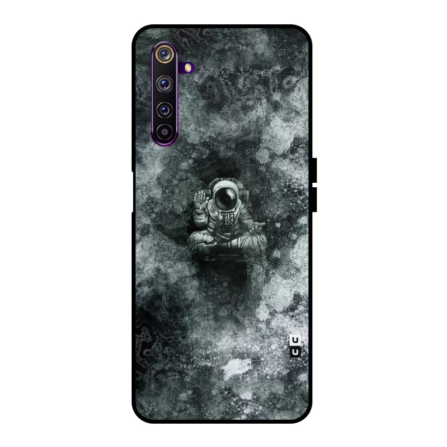 Meditating Spaceman Metal Back Case for Realme 6 Pro