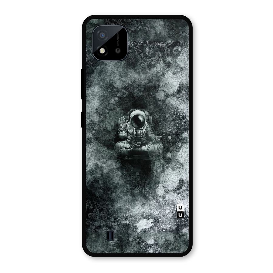 Meditating Spaceman Metal Back Case for Realme C11 2021