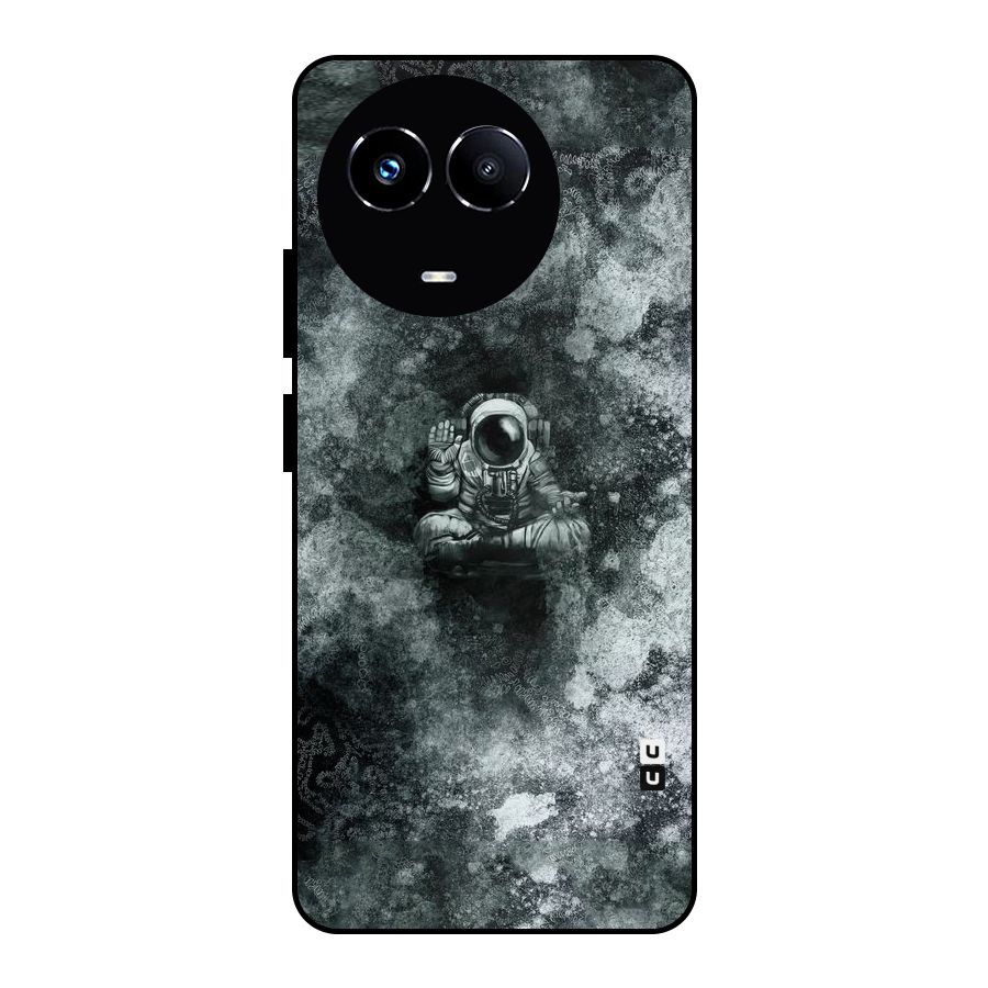 Meditating Spaceman Metal Back Case for Realme Narzo 60X