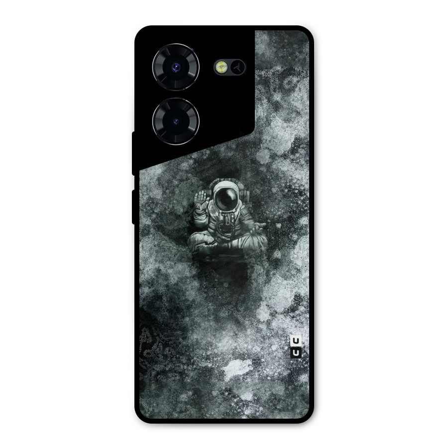Meditating Spaceman Metal Back Case for Tecno Pova 5 Pro 5G