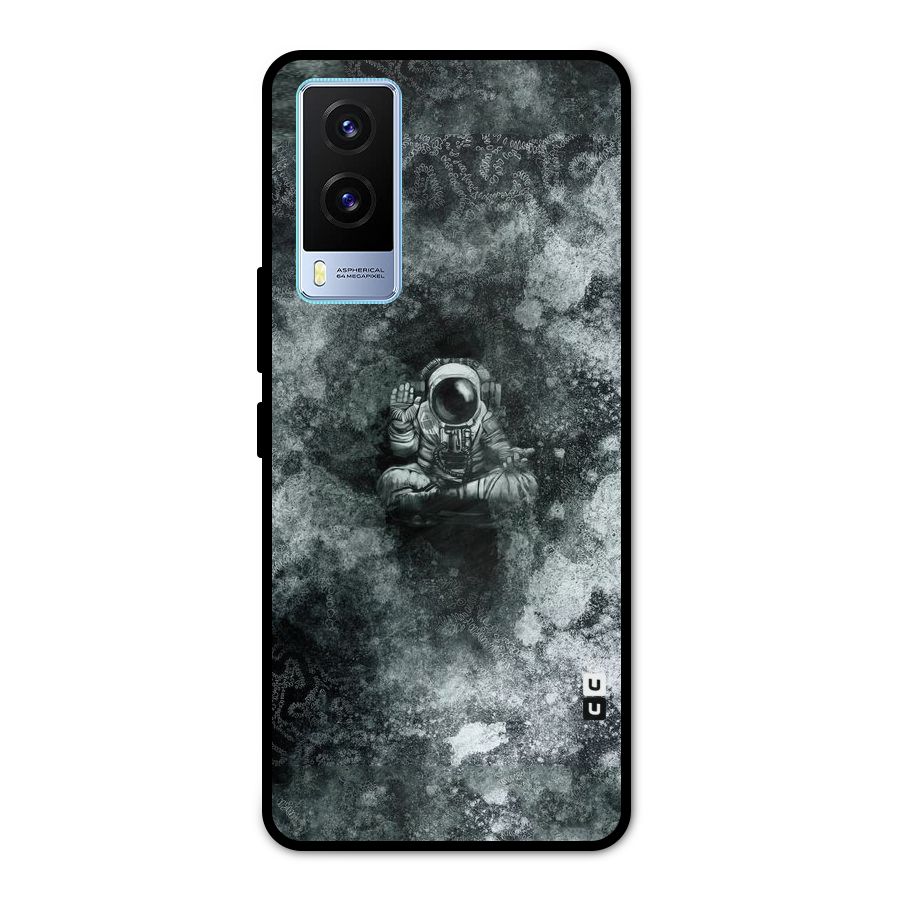 Meditating Spaceman Metal Back Case for Vivo V21e 5G
