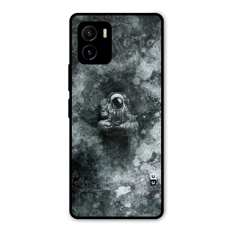 Meditating Spaceman Metal Back Case for Vivo Y15s