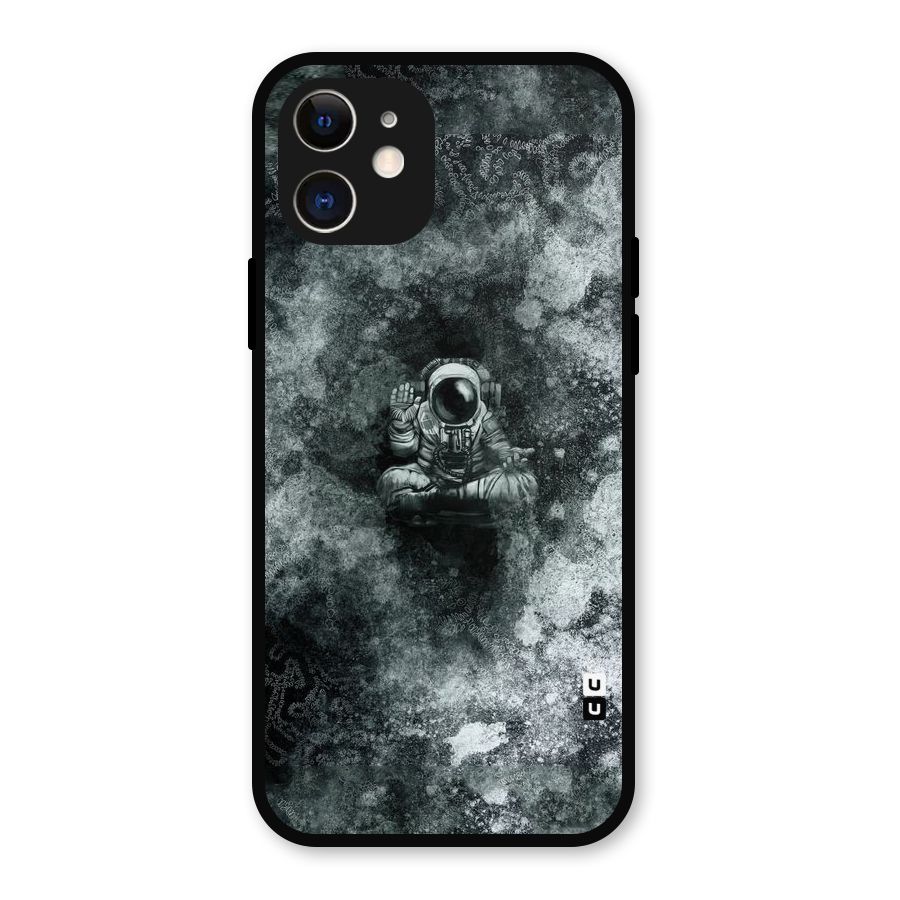 Meditating Spaceman Metal Back Case for iPhone 12