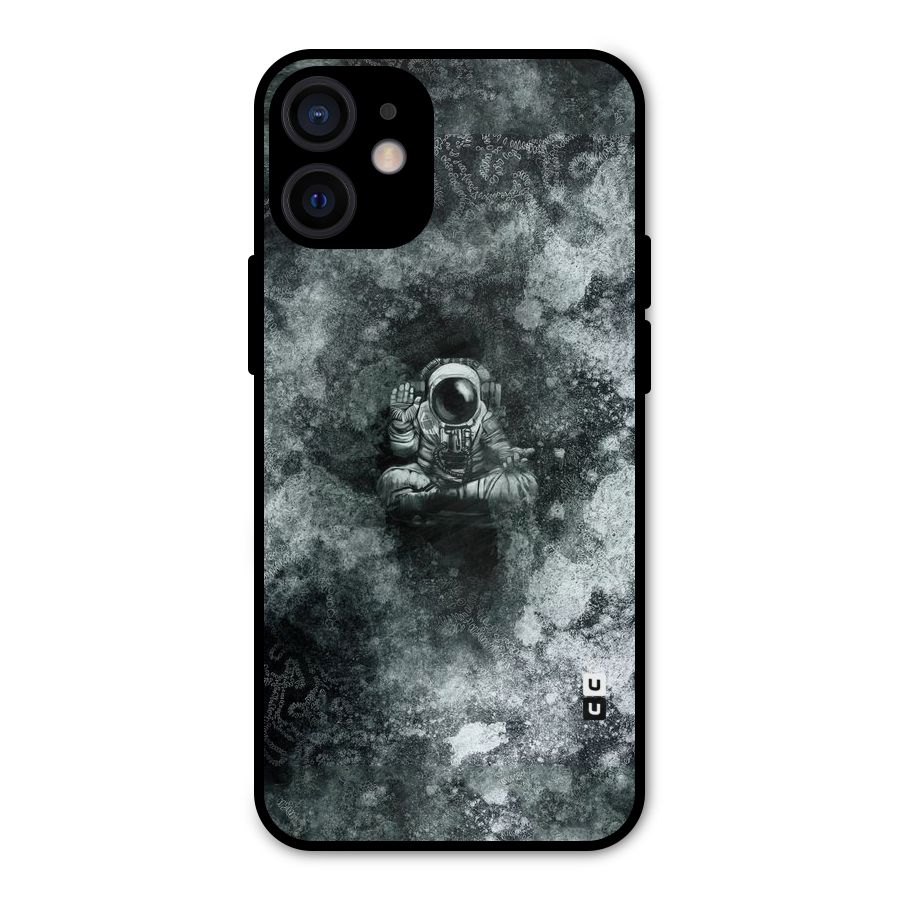 Meditating Spaceman Metal Back Case for iPhone 12 Mini