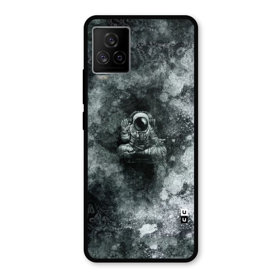 Meditating Spaceman Metal Back Case for iQOO 7 Legend 5G